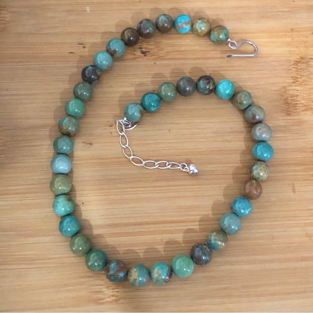 $98 Jay King Estate Turquoise Necklace Sterling Silver Marked DRT 925 CHINA - Picture 3 of 7